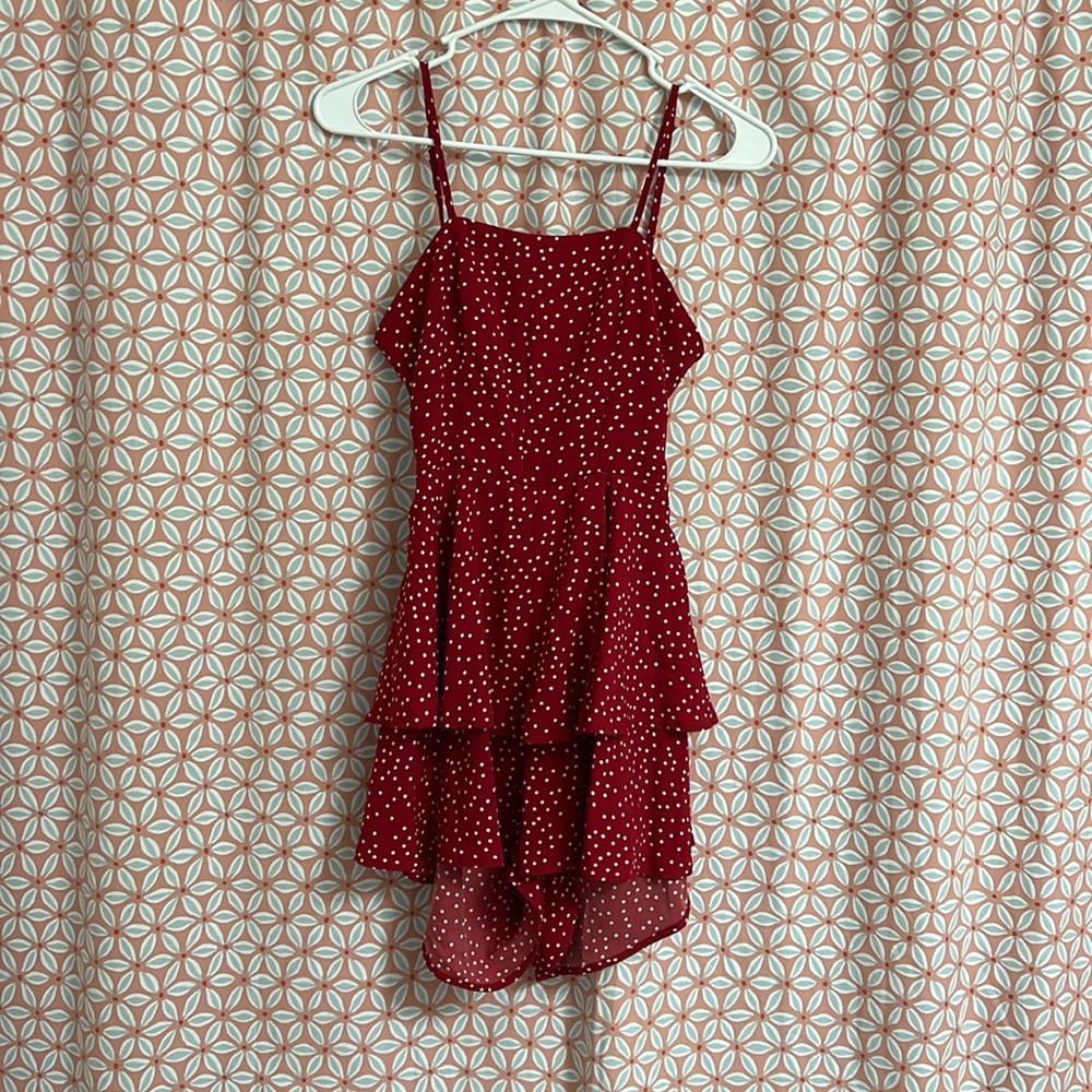 Red polka dot romper!!!